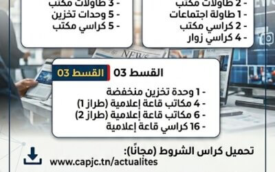 طلب عروض عدد 03/2026 لاقتناء أثاث إداري